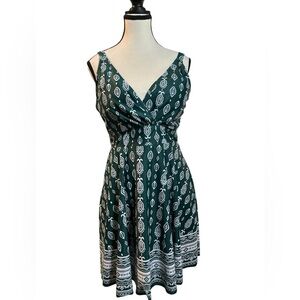 BloomChic Green and White Patterned One Piece Swimsuit